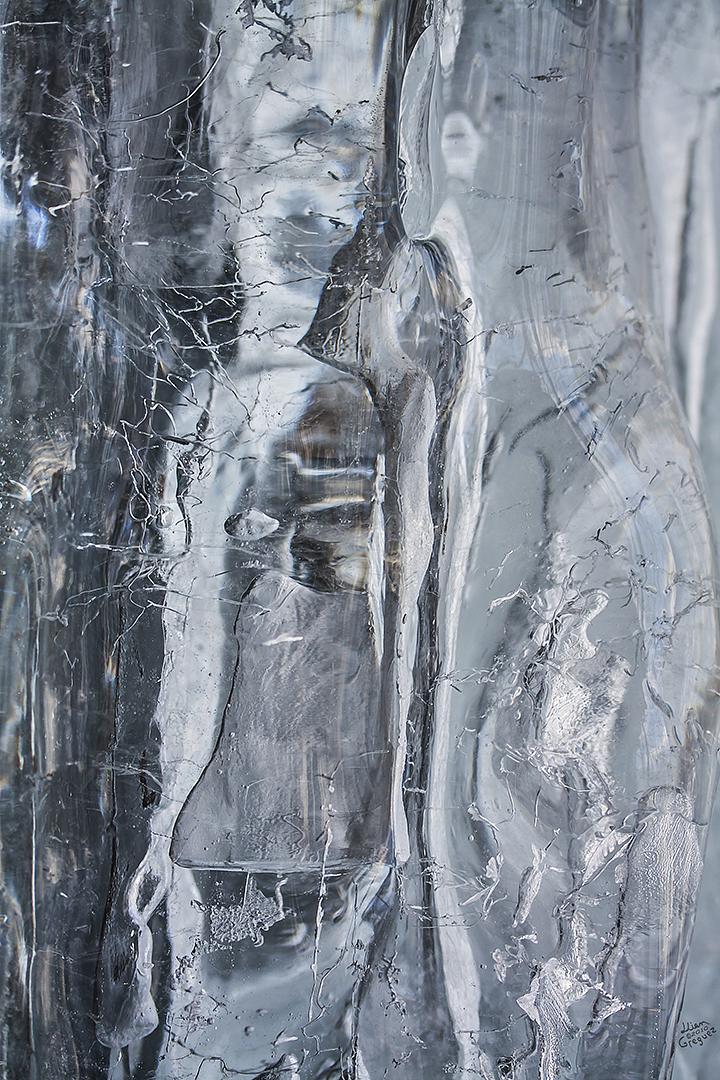 Catskill mountain winter Ice macro photograph by Lliam Greguez 2011
