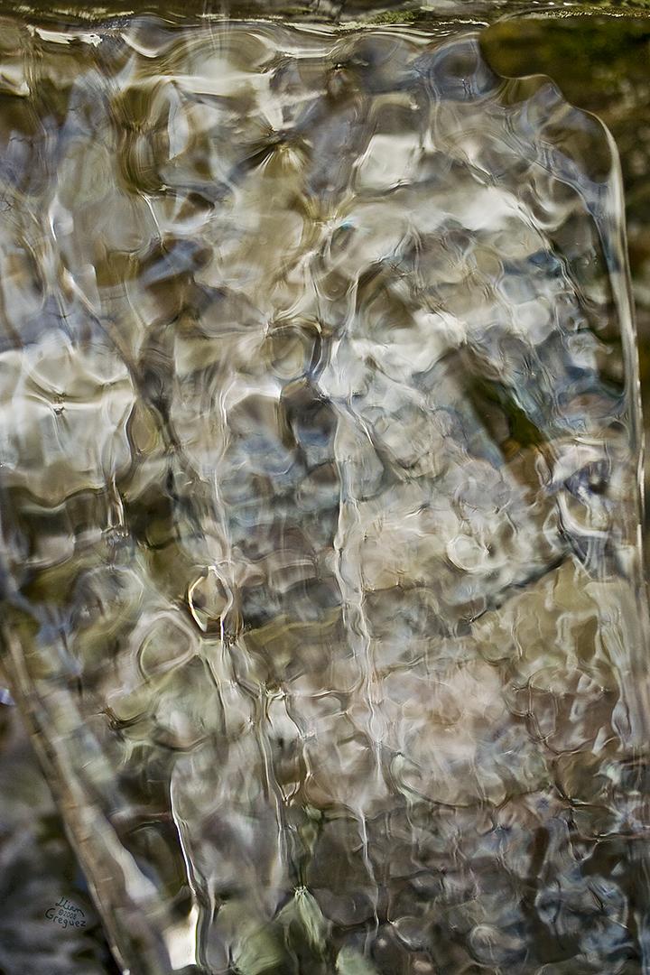 Catskill mountain winter Ice macro photograph by Lliam Greguez 2008