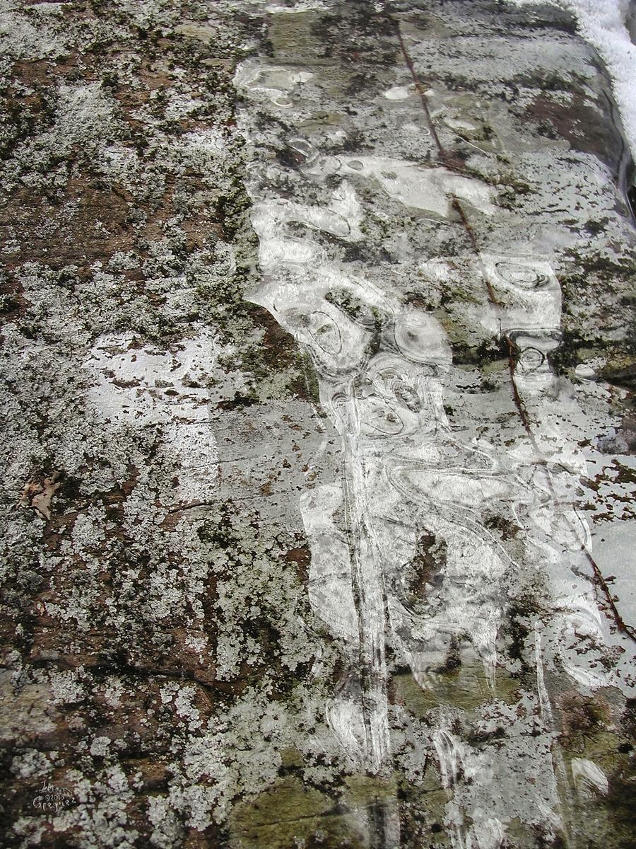 Catskill mountain winter Ice macro photograph by Lliam Greguez 2005