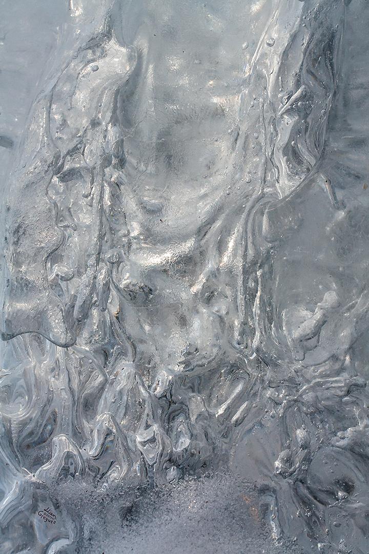 Catskill mountain winter Ice macro photograph by Lliam Greguez 2010