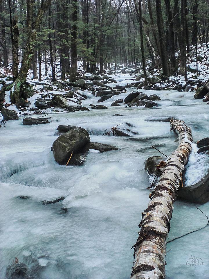 Catskill mountain Ice in the winter of 2016 photographed by Lliam Greguez