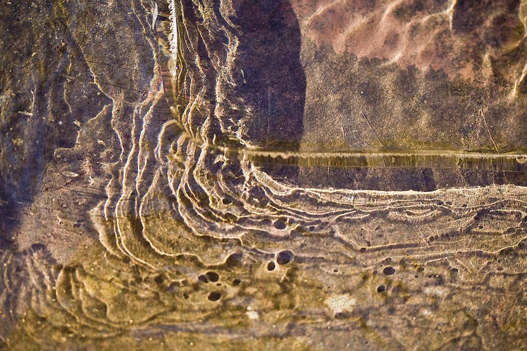 Catskill mountain winter Ice macro photograph by Lliam Greguez 2008