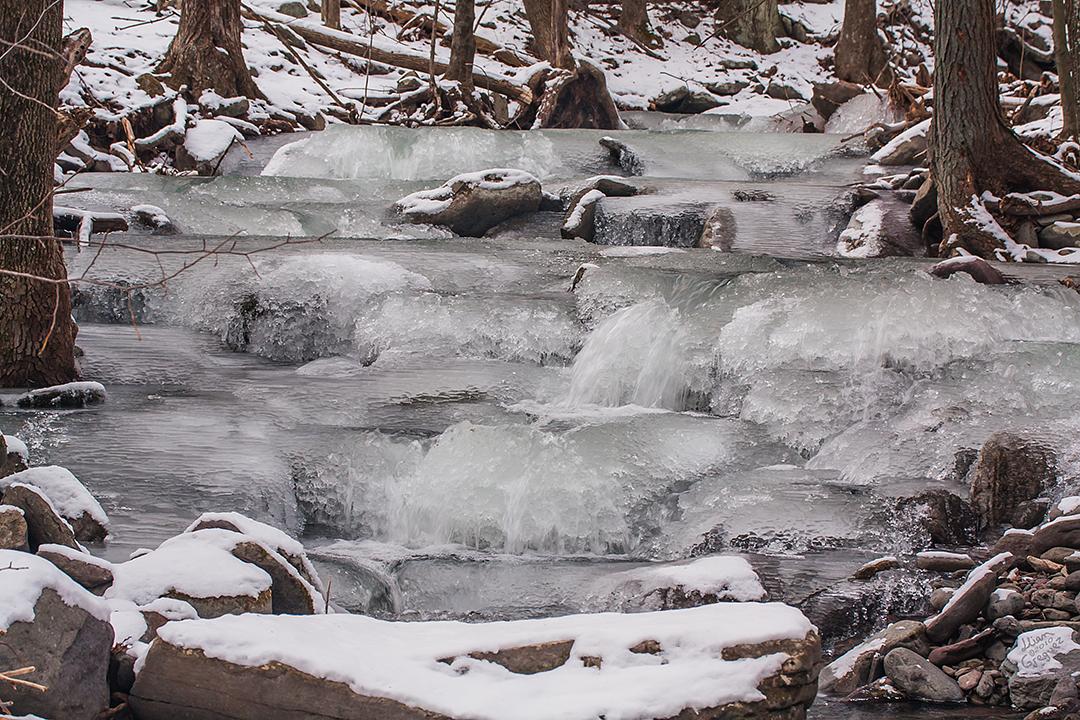 Catskill mountain winter Ice macro photograph by Lliam Greguez 2010