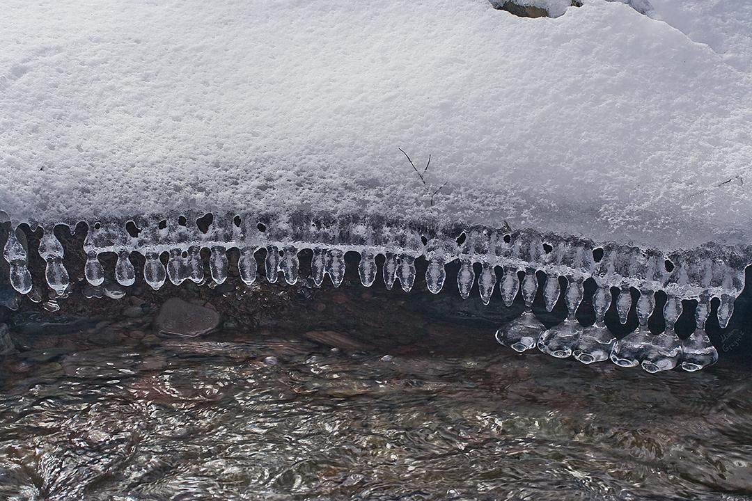 Catskill mountain winter Ice macro photograph by Lliam Greguez 2008