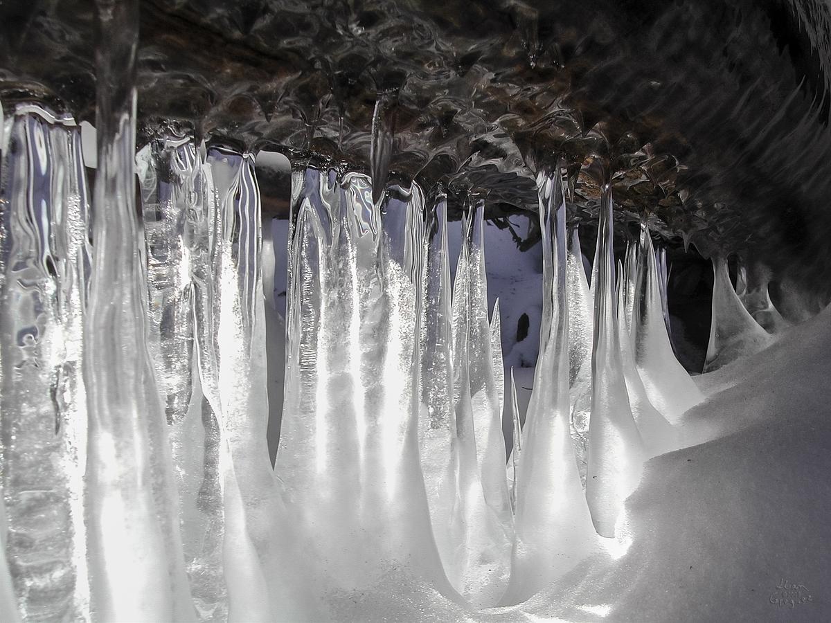 Catskill mountain winter Ice macro photograph by Lliam Greguez 2005
