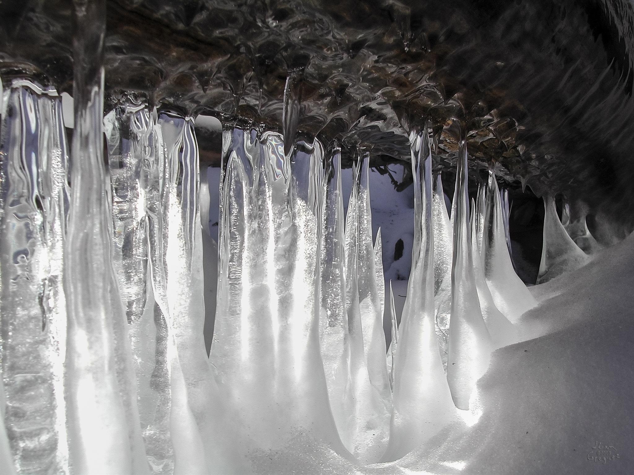 Catskill mountain winter Ice macro photograph by Lliam Greguez 2005
