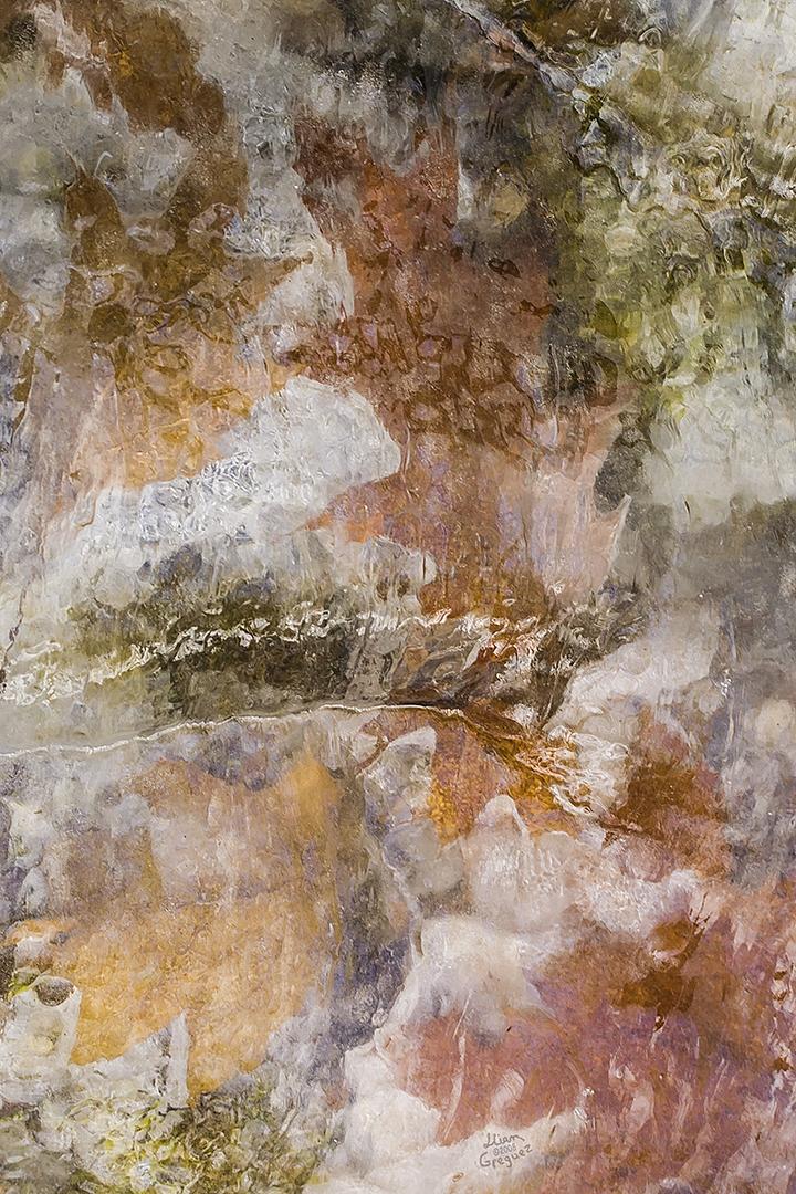 Catskill mountain winter Ice macro photograph by Lliam Greguez 2008