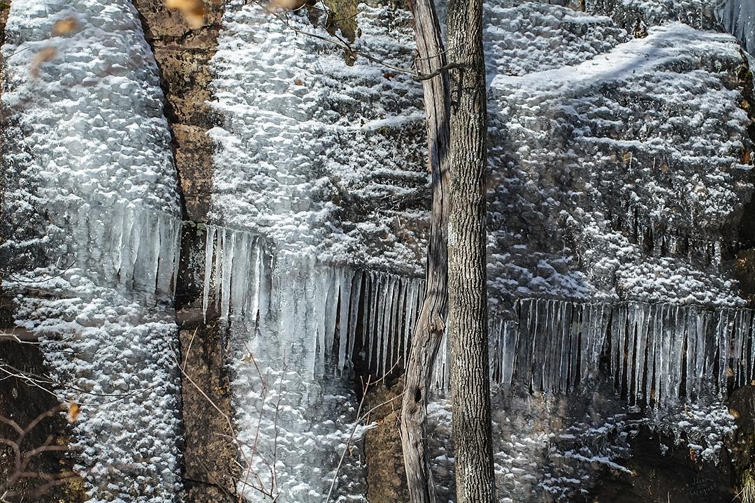 2013 Ice Catskill Mountain Winter "Quarry cliff"  "ice and snow" Photo